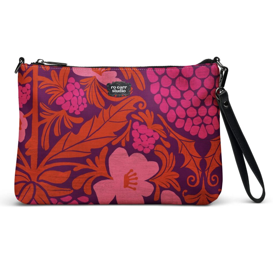 Cross body handbag printed with Golly Berry design.