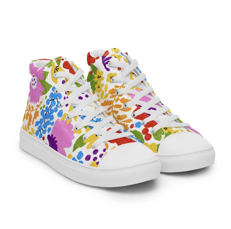 Liberty Pride Floral High Top Sneakers for women.