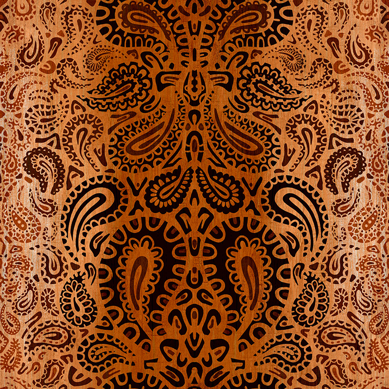 Seamless pattern combining leopard print with a traditional paisley.