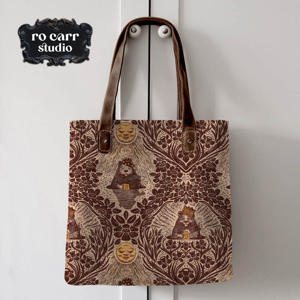 Natural colorway used to create a rustic tote bag with brown leather straps.