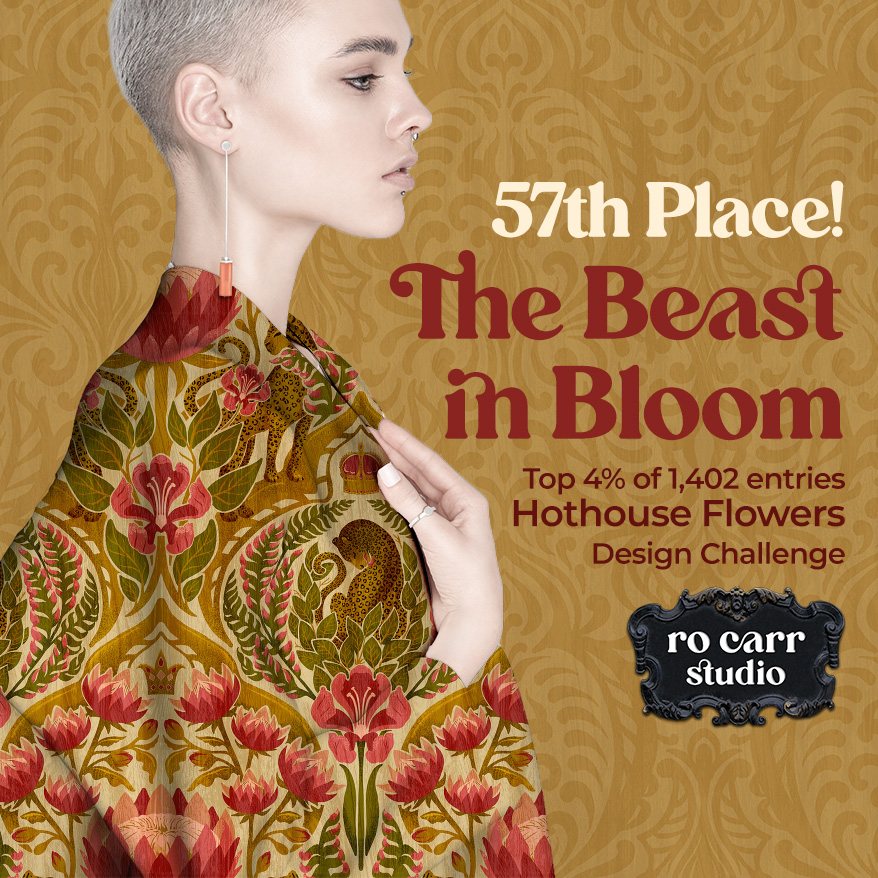 57th Place! The Beast in Bloom - Top 4% of 1,402 entries Hothouse Flowers Design Challenge.